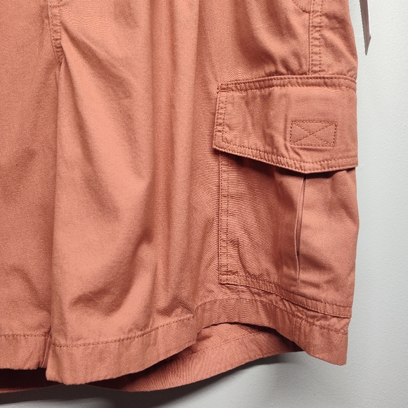 New Tommy Bahama Cargo Shorts Men Size XLT Orange Pockets Elastic Waist Cotton - Picture 3 of 7